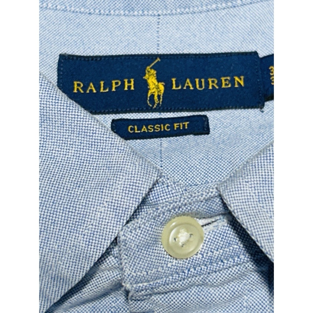 Ralph Lauren Mens 3XLT Light Blue Button Down Long Sleeve Shirt  Classic Fit - Picture 4 of 9